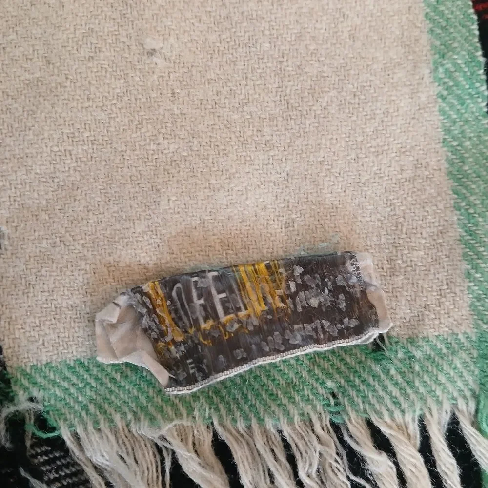 Vintage MCM 40's The Californian Robette Blanket Wool Tartan Plaid Steamer Style